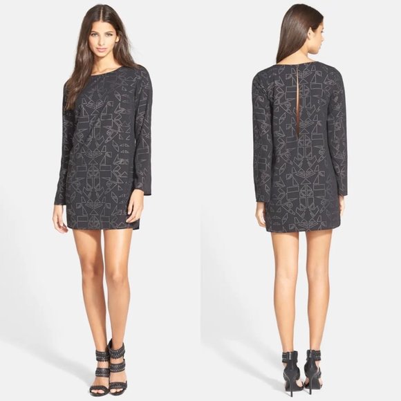 Tildon Studded Black Long Sleeve Dress - Picture 1 of 10